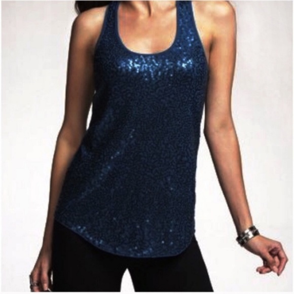 Old Navy Tops - Old Navy Blue Sequin Tank